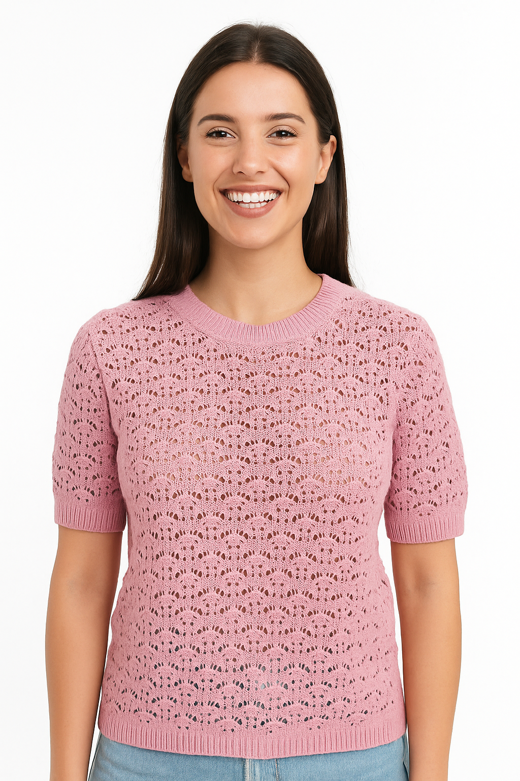 Pull féminin à manches courtes